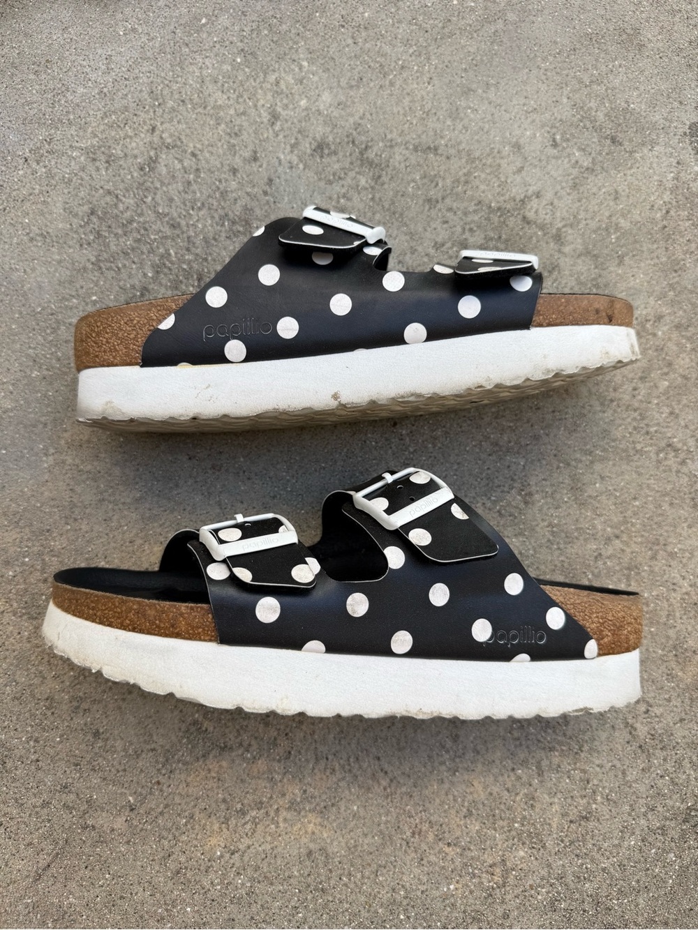 Birkenstock Papillio Polka Dot Arizona Platform Sandal Sz 42 / Women’s 11 - Picture 7 of 8
